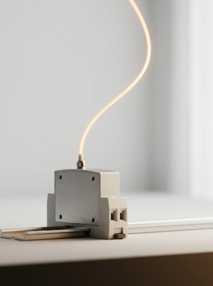Regelmodule met een amberkleurige verbindingslijn naar Signum Connect